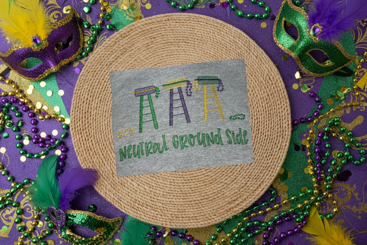 Mardi Gras Ladder Trio Sketch Stitch