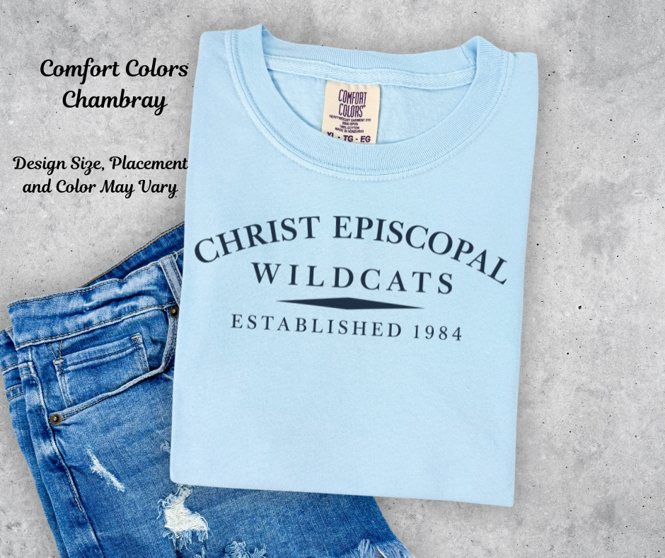 Christ Episcopal Wildcats Est Print Shirt