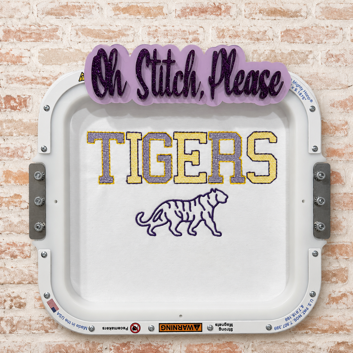 Tigers Outline and Filled Embroidered Shirt