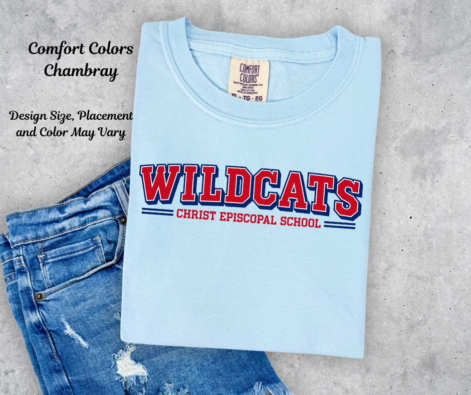 Christ Episcopal Wildcats Arched Varsity Printed Shirt
