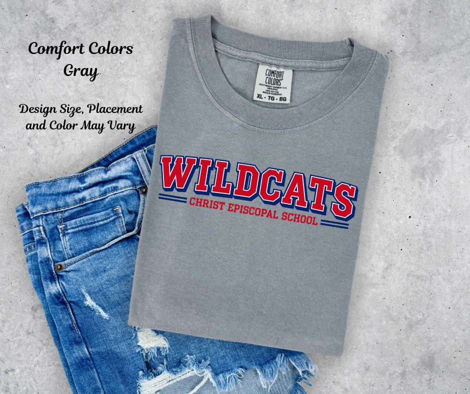 Christ Episcopal Wildcats Arched Varsity Printed Shirt