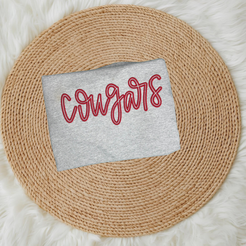 Cougars 3-D Puff Embroidery