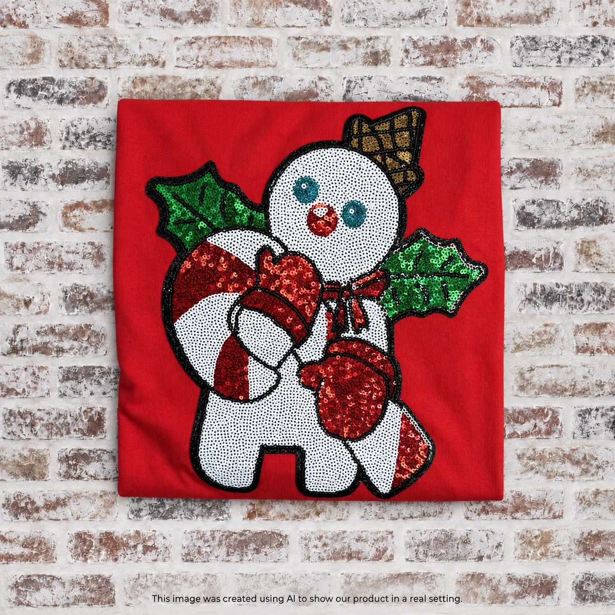 Mr. B Flying Snowman Sequin T-Shirt or Sweatshirt