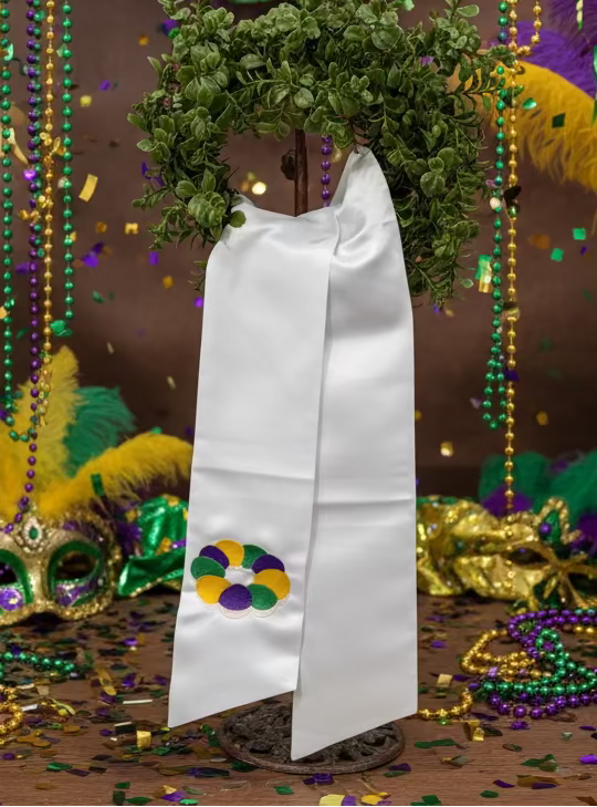 Wreath Sash | Mardi Gras | King Cake