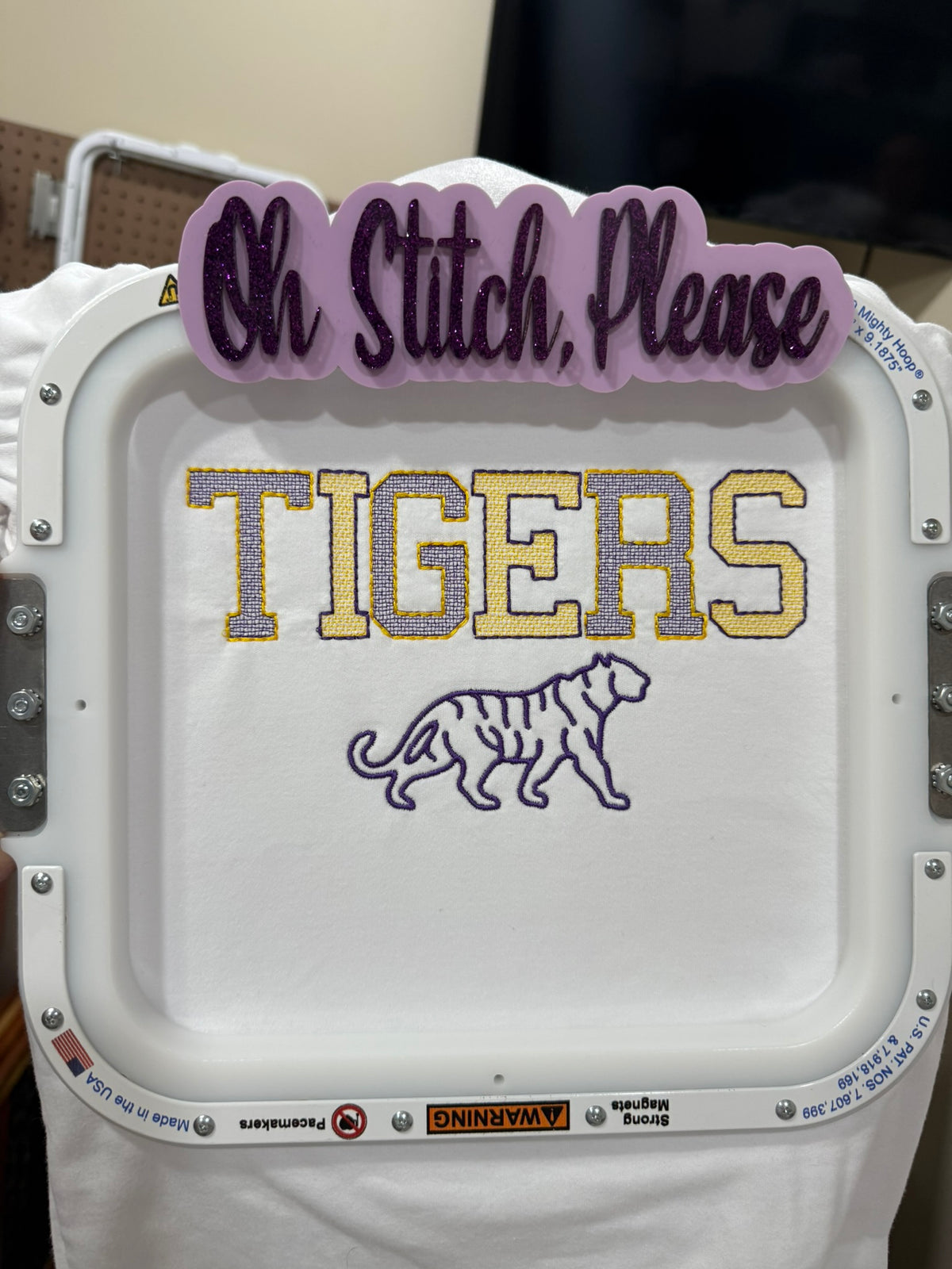Tigers Outline and Filled Embroidered Shirt