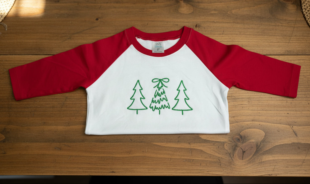 RTG | Christmas Tree Trio Outline {3T}