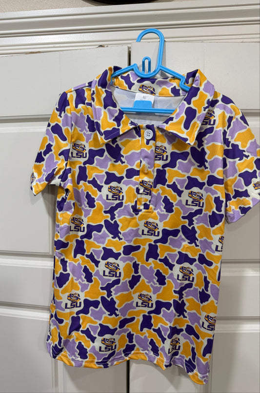 RTG | LSU Camo Polo Shirt