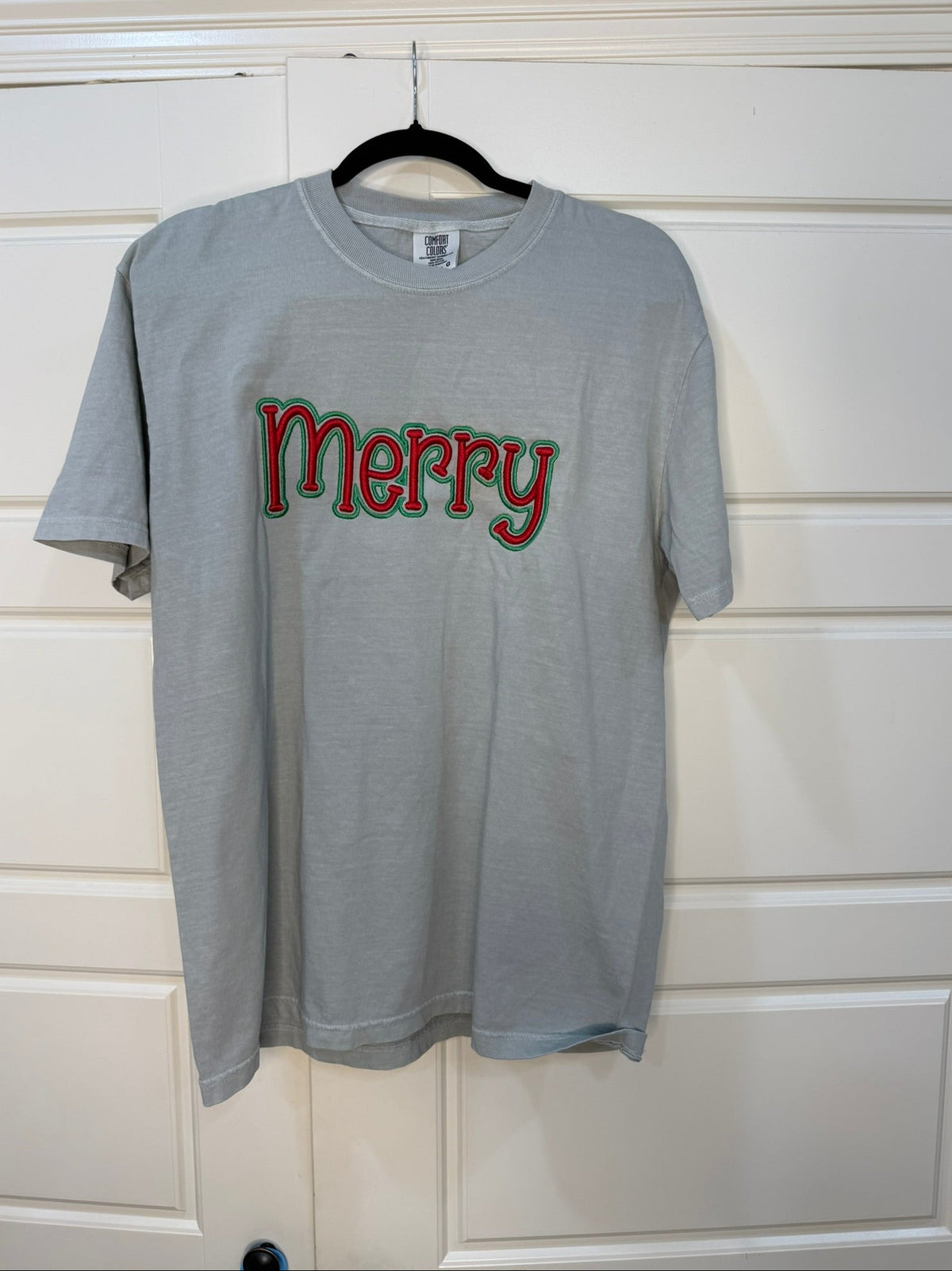 Merry in Puff Embroidery with Outline