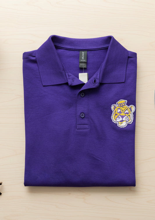 LSU Tiger Patch on a Gildan Polo