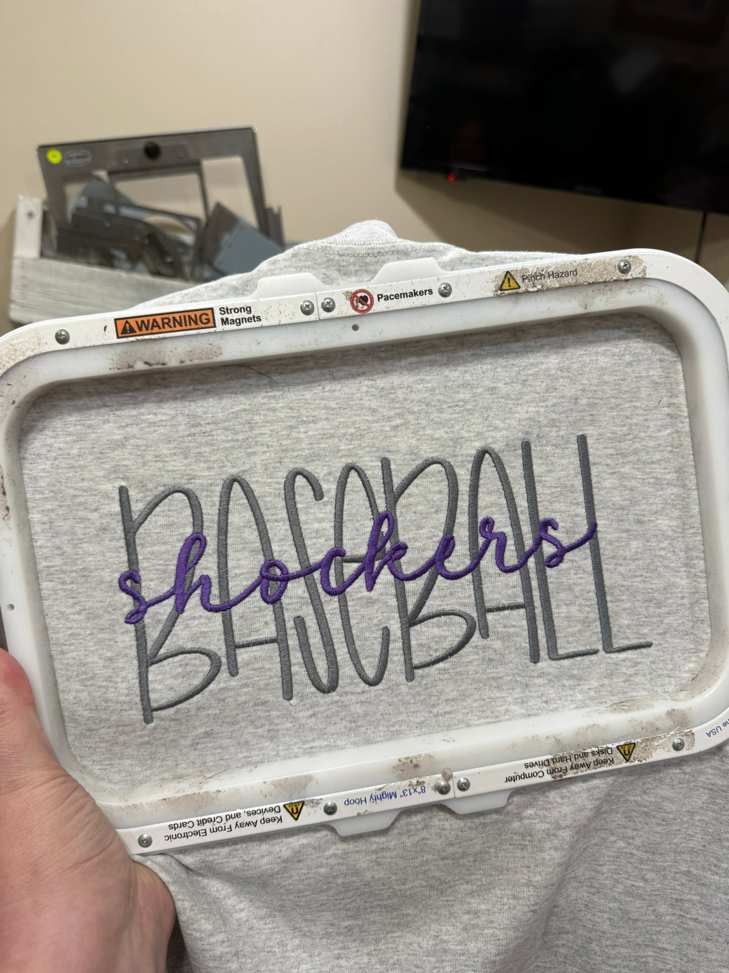 Baseball Team Dual Font Embroidered