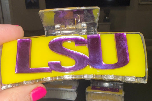 LSU Hair Claw Clips