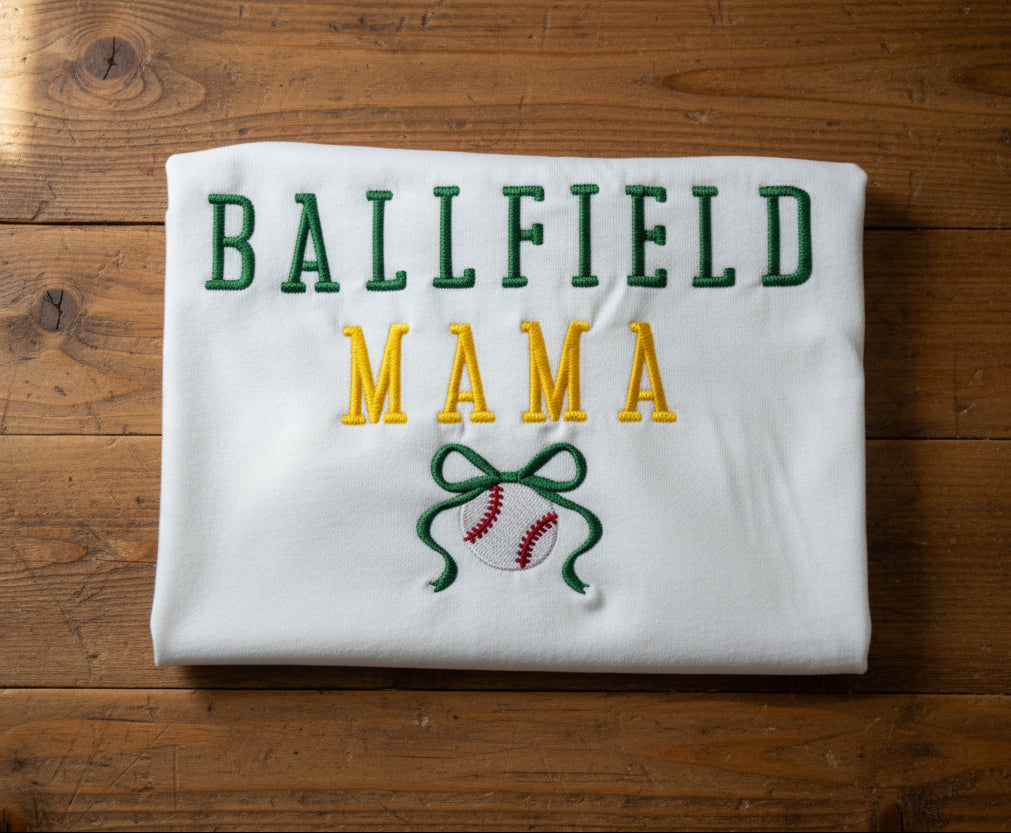 RTG | Ballfield Mama Gold and Green Gildan Large