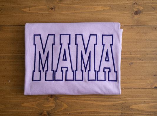 Mama | Varsity Letters Outline with No Applique