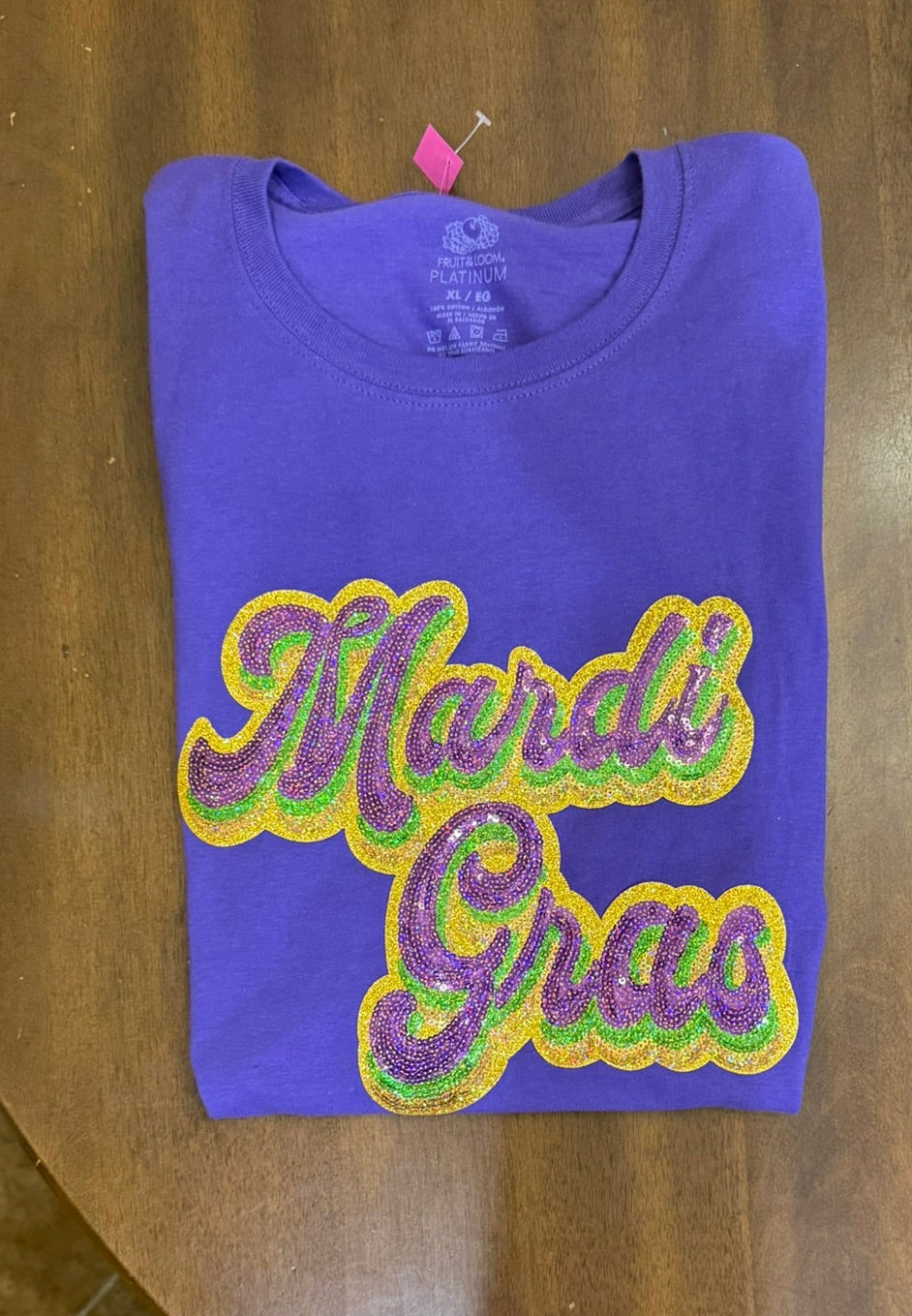 RTG | Mardi Gras Script Sequin {XL}