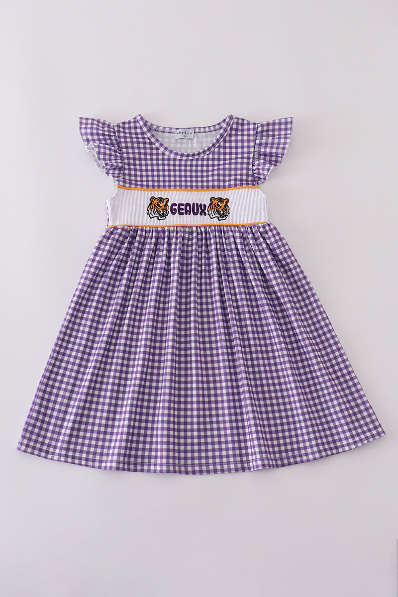 Geaux Tigers Smocked Dress