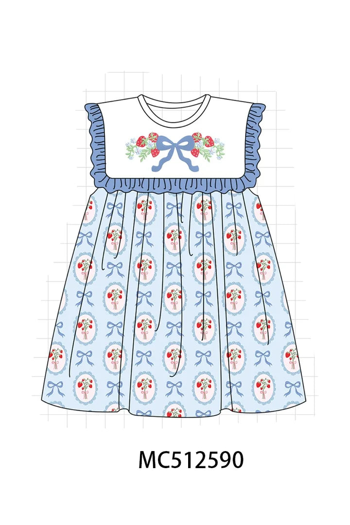RTG | Strawberry Bow Embroidery (Bubble or Dress)