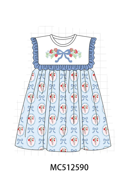RTG | Strawberry Bow Embroidery (Bubble or Dress)