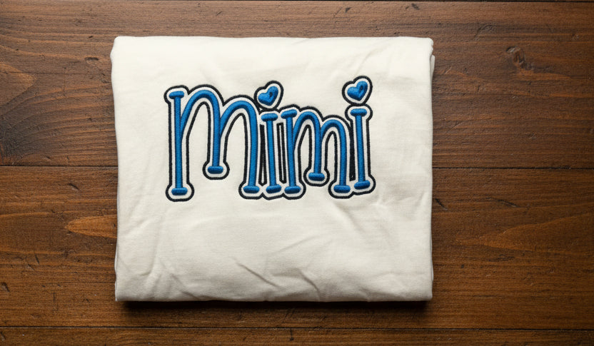 Mimi Puff Embroidery with Outline Stitch