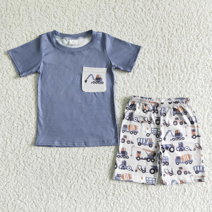 Construction Shirt/Shorts Set