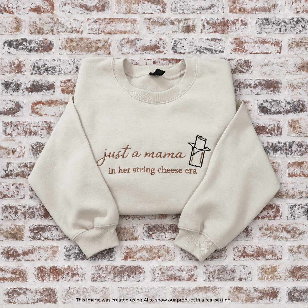 In My String Cheese Mama Era Embroidered Shirt or Sweatshirt