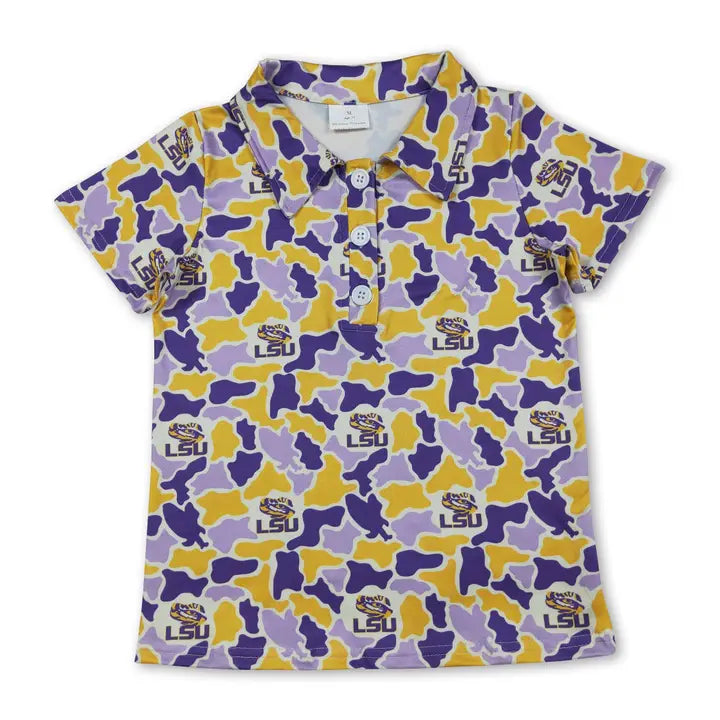 RTG | LSU Camo Polo Shirt