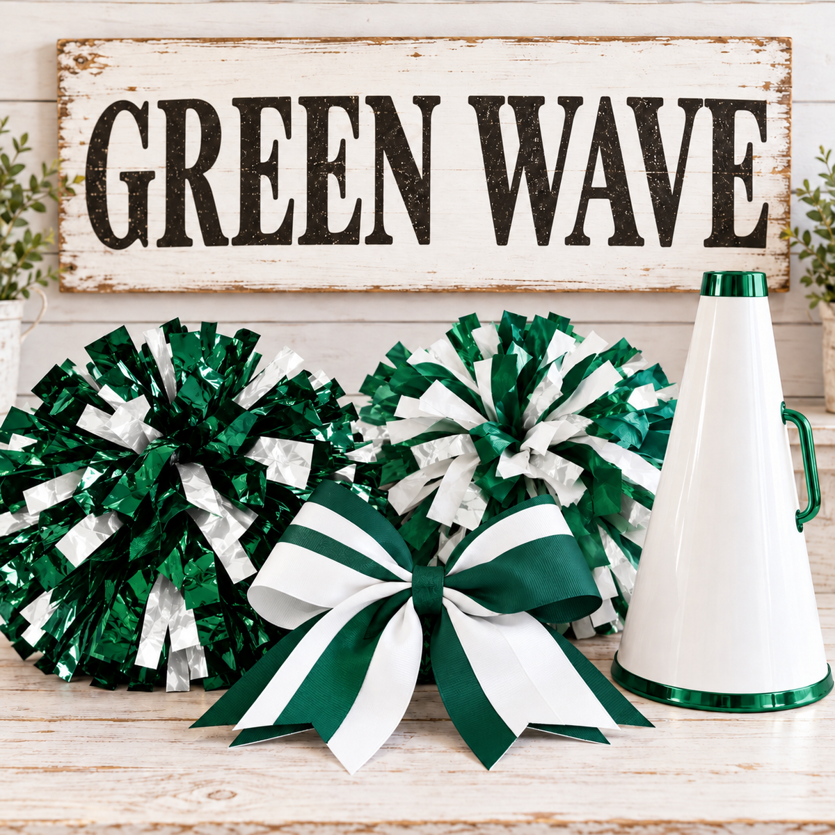 Mascot - Green Wave