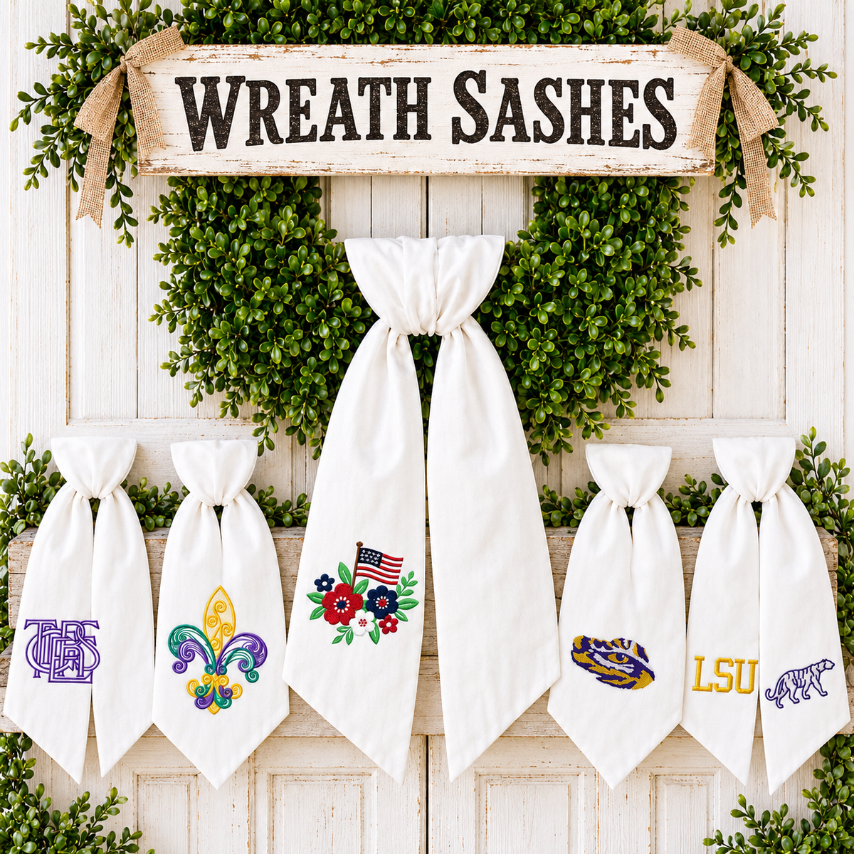 Wreath Sashes