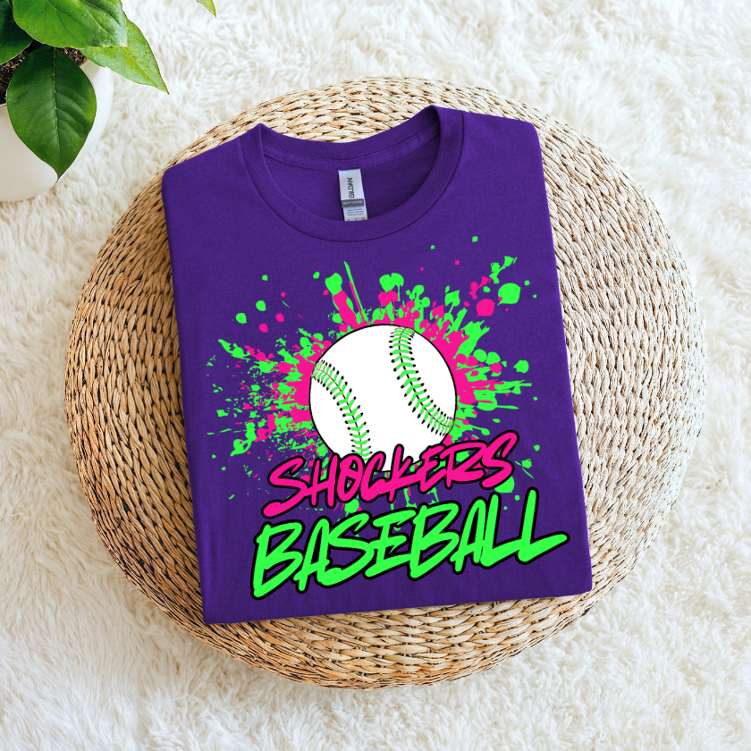 Baseball Neon Splash Shockers Baseball T-Shirt