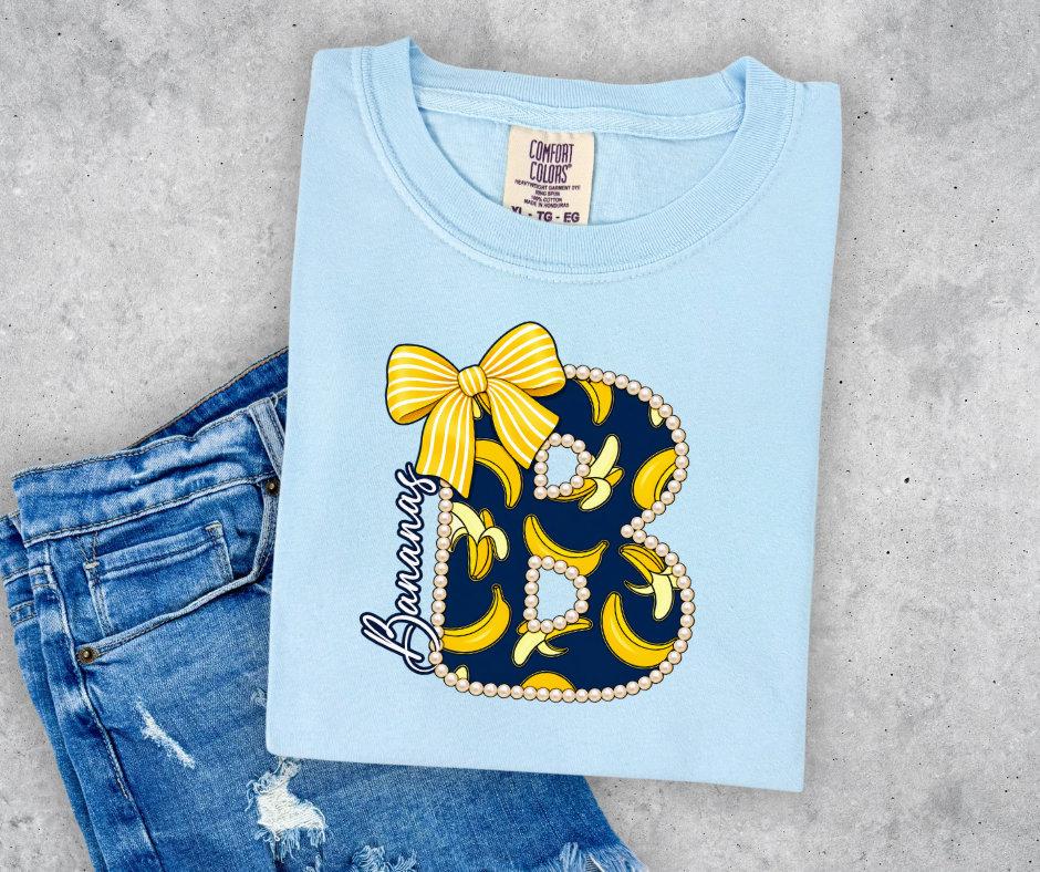 Bananas Baseball Pearl B with Bow