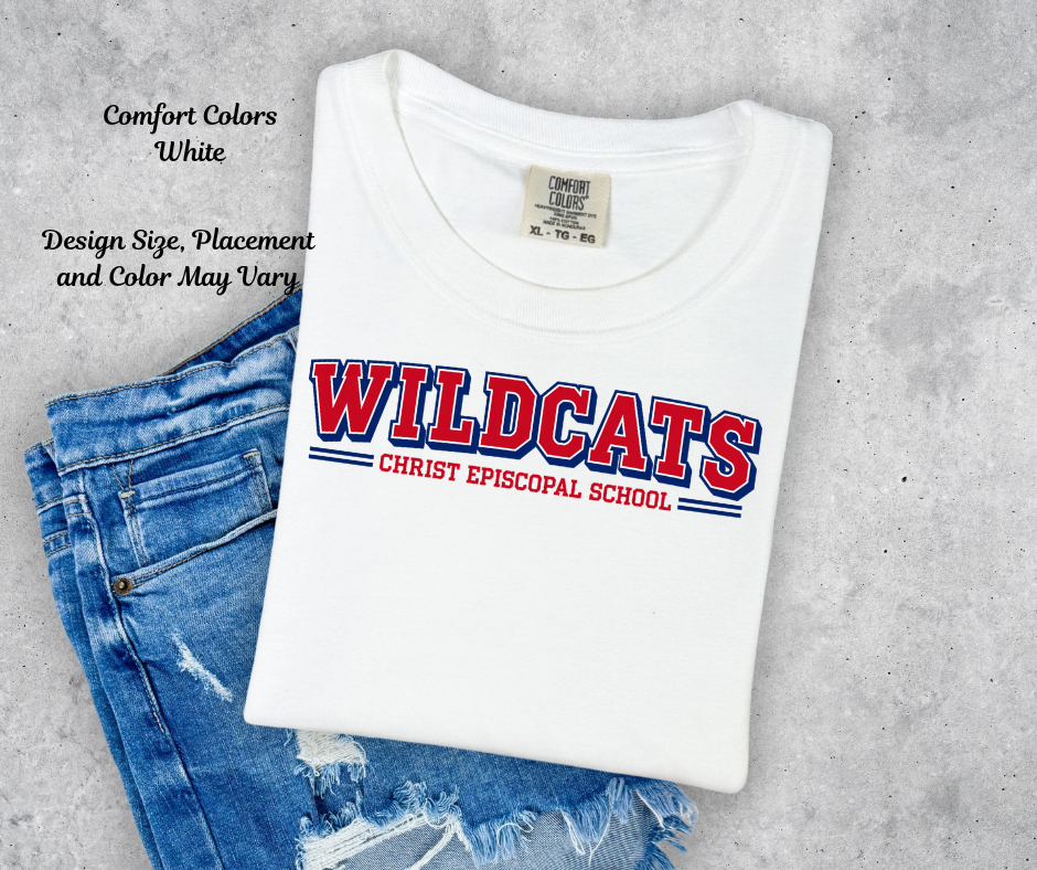 Christ Episcopal Wildcats Arched Varsity Printed Shirt
