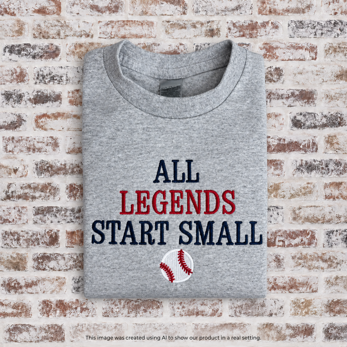Baseball | All Legends Start Small Embroidered Shirt