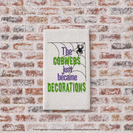 Halloween Towel - Cobwebs Just Became Decorations