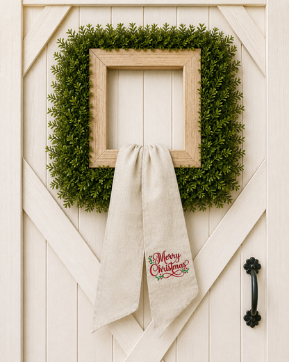 Wreath Sash | Merry Christmas Script
