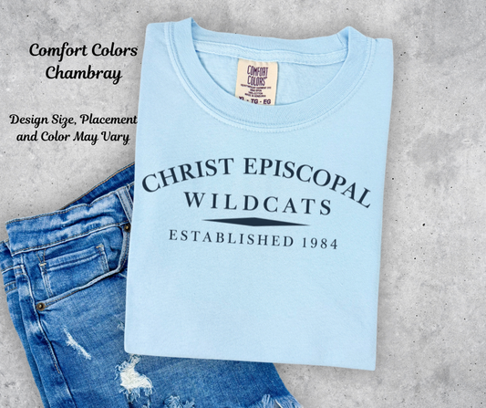 Christ Episcopal Wildcats Est Print Shirt