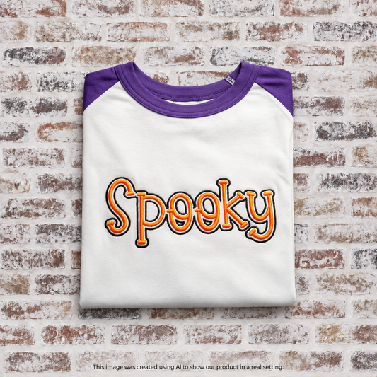 Spooky Puff Design with Outline