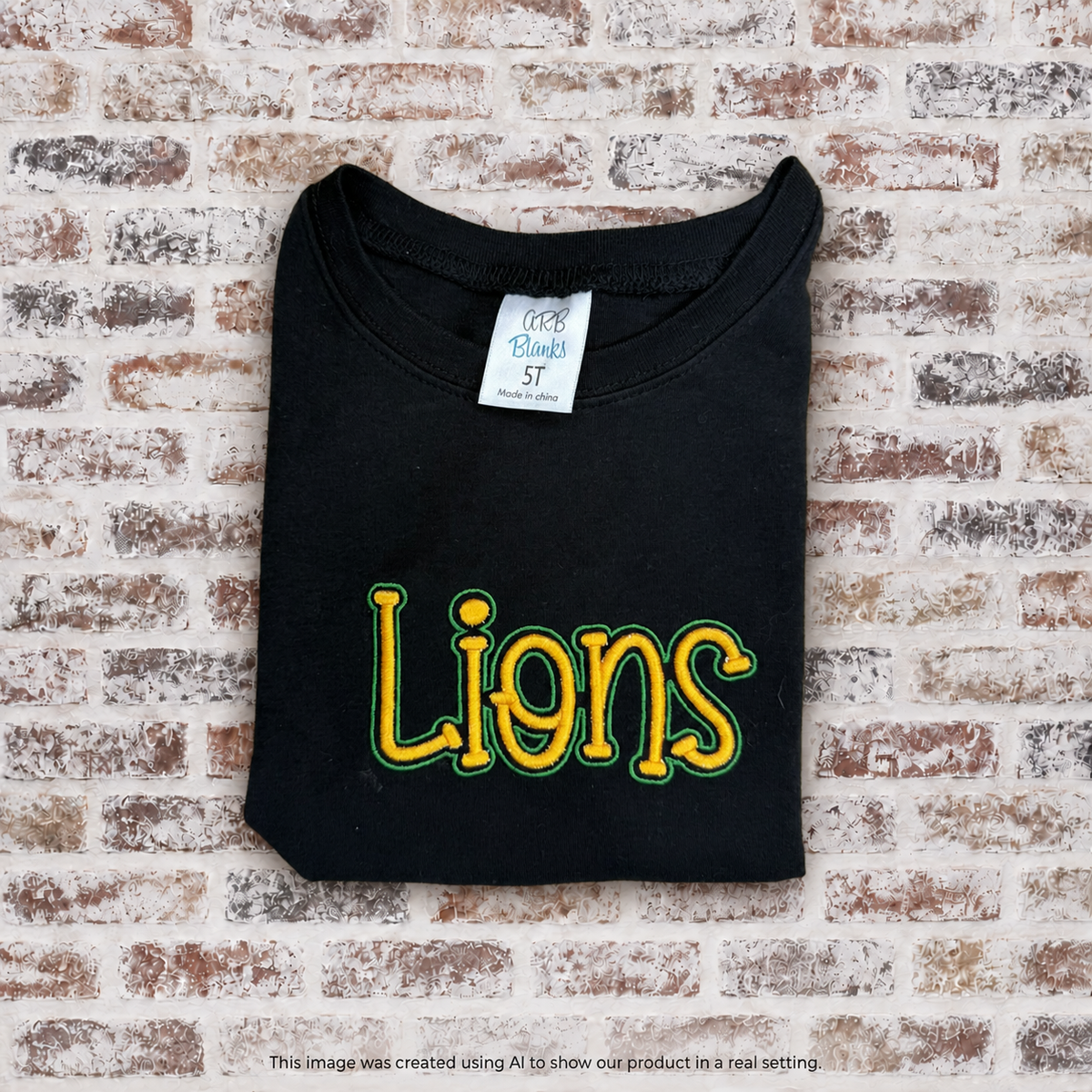 Lions T-Shirt or Sweatshirt w/3-D Puff Embroidery