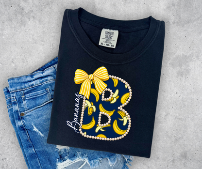 Bananas Baseball Pearl B with Bow