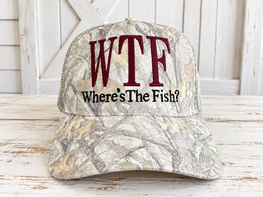 WTF Where's The Fish Embroidered Hat