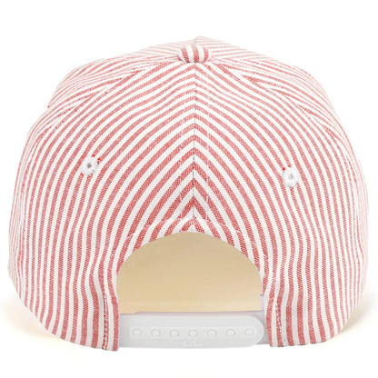 C.C All Over Stripe Pattern Two Tone Trucker Hat