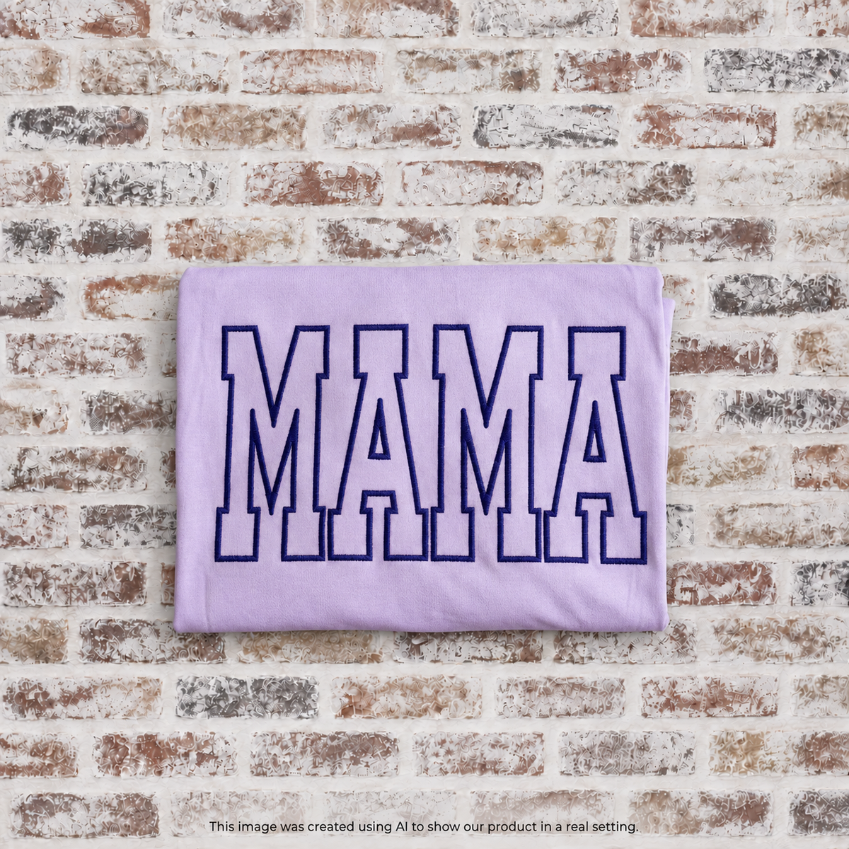 Mama | Varsity Letters Outline with No Applique
