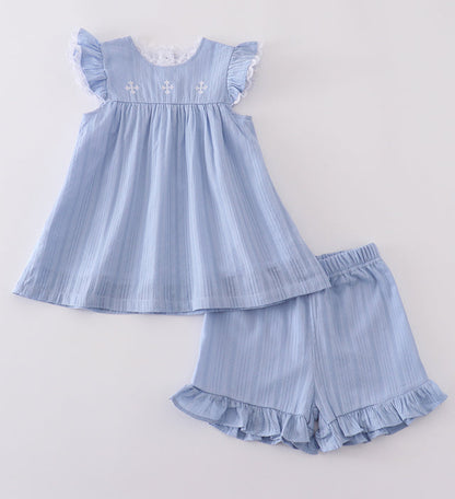 RTG | Blue Set with Embroidered White Cross