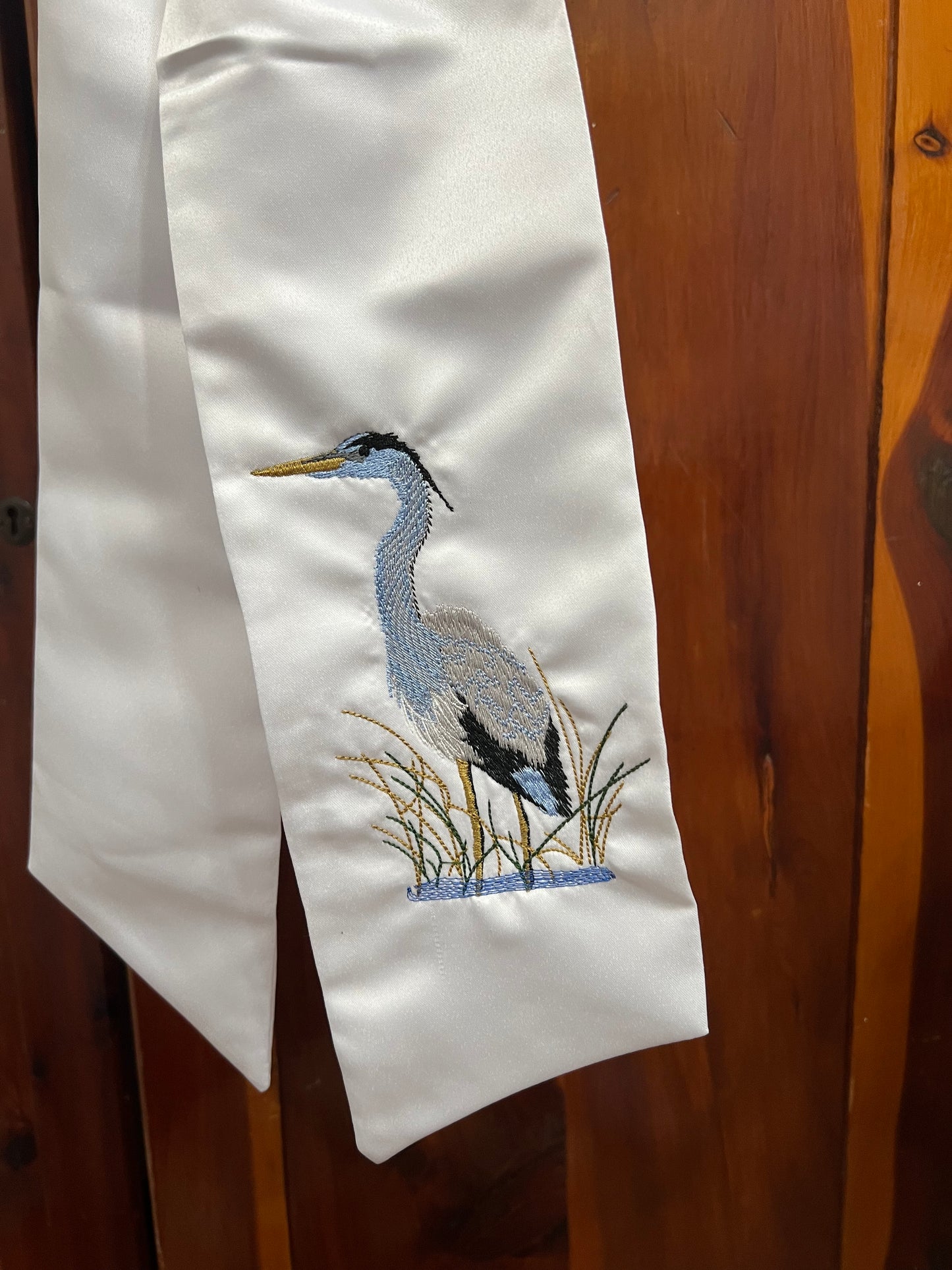 Blue Heron Wreath Sash