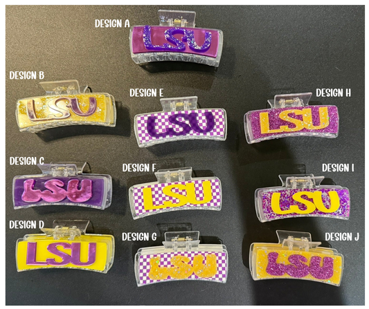 LSU Hair Claw Clips