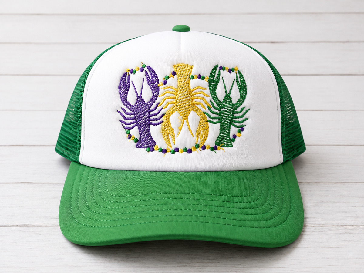 RTG | Mardi Gras Crawfish Trio Trucker Adult Hat