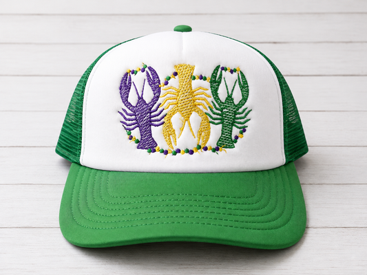 RTG | Mardi Gras Crawfish Trio Trucker Adult Hat