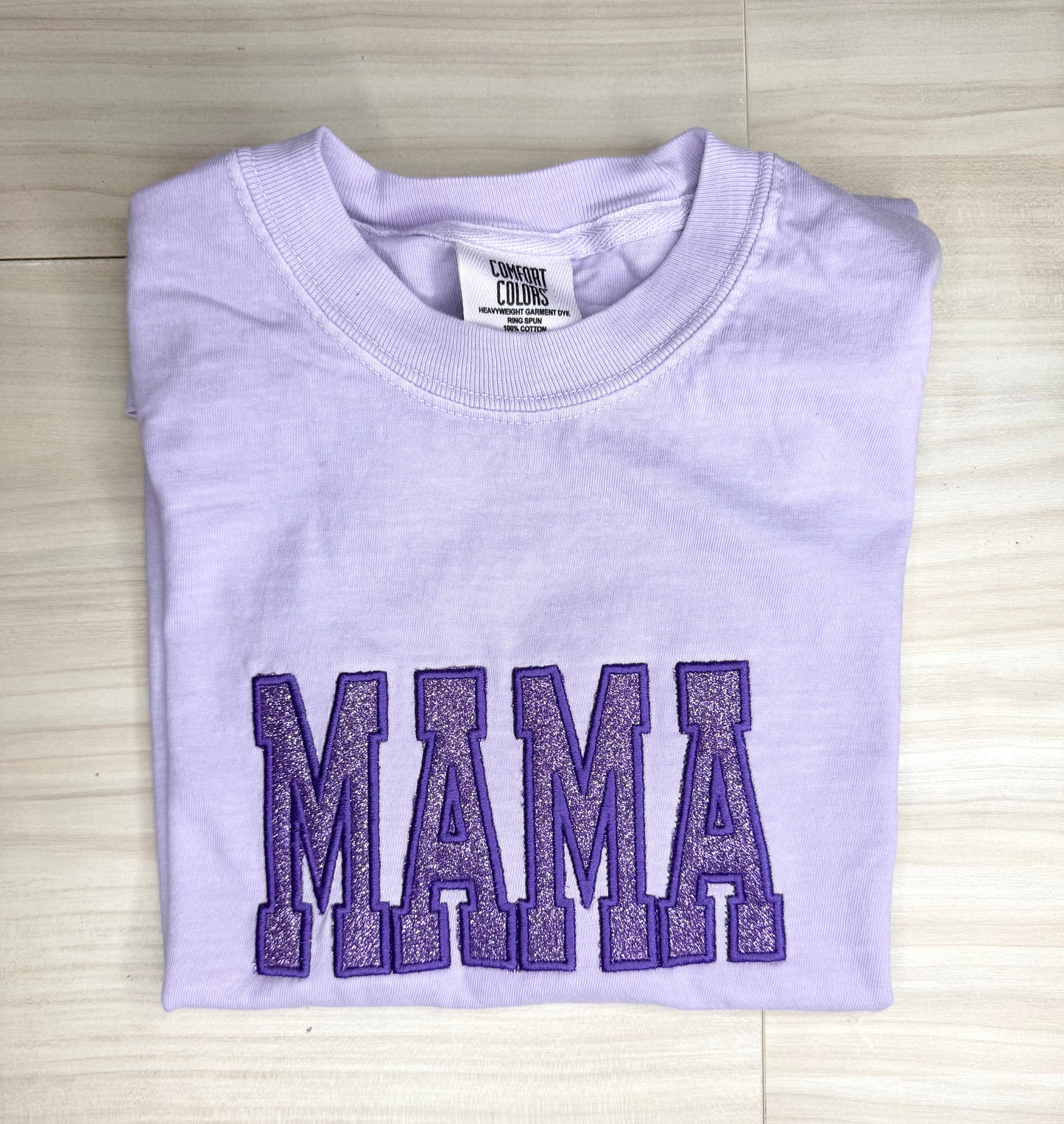 Mama | Varsity Letters with Glitter Applique