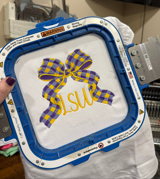 Embroidered shirt with team colors 