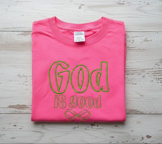 RTG | God Is Good Green/Pink  Youth Medium