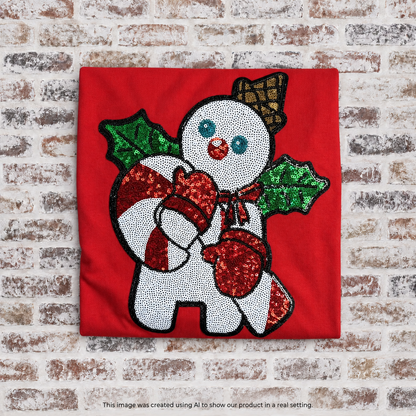 Mr. B Flying Snowman Sequin T-Shirt or Sweatshirt