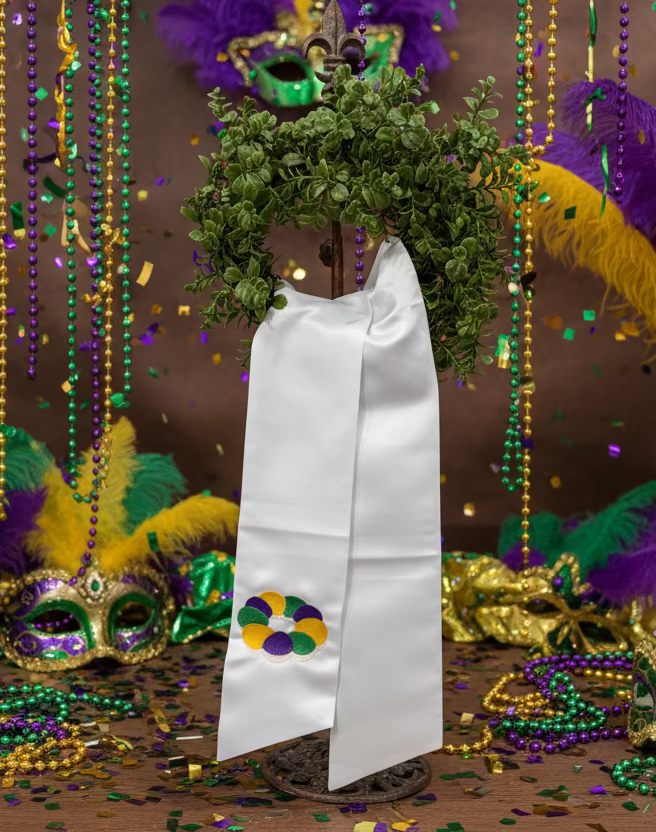 Wreath Sash | Mardi Gras | King Cake